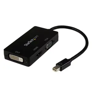 Mini DisplayPort uz VGA, DVI‑D un HDMI 3‑in‑1 ceļojumu A/V adapteris, StarTech