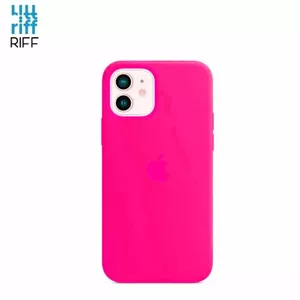 Задняя крышка Riff для iPhone 12 / 12 Pro, мягкий силикон, тёмно-розовый