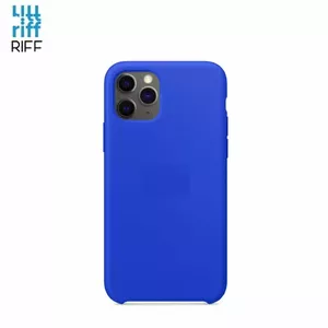 Aizmugures vāciņš Riff iPhone 11 — plāns mīksts silikons, horizontāla tekstūra, zils