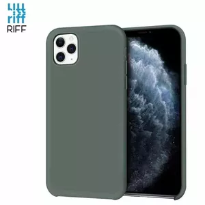 Silikona vāciņš Riff priekš iPhone 11 — tumši zaļš, mīksta mikrošķiedras iekšpuse