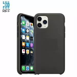 Back cover case Riff for iPhone 11 Pro — soft silicone, carbon gray/black
