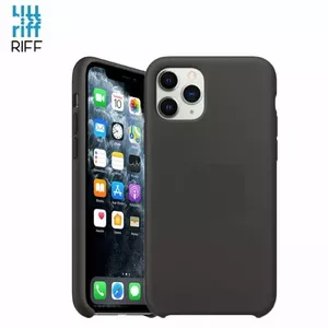 Aizmugures aizsargmaciņš Riff priekš iPhone 11 Pro Max — mīksts silikons, oglekļa pelēki melns
