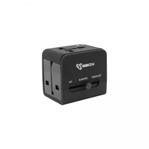 Путевой адаптер SBOX TA-23 с двойным USB-зарядным устройством и универсальной совместимостью вилок