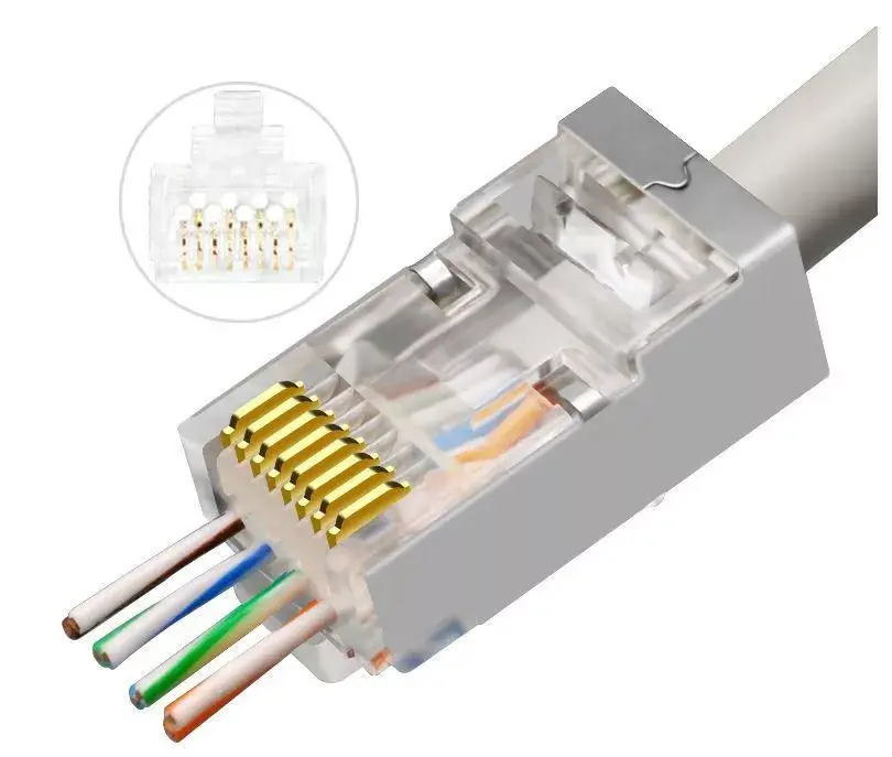RJ45 vīriešu savienotājs MicroConnect KON512-50EZ, sudraba