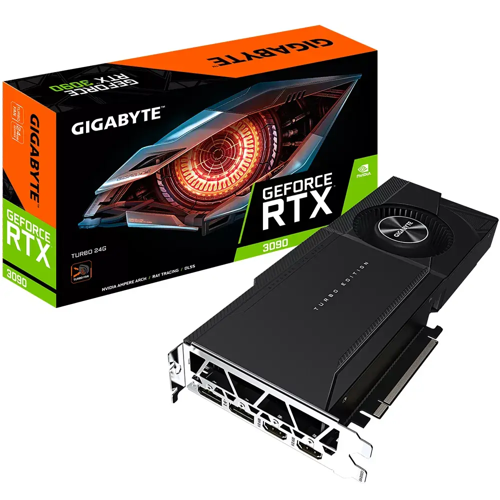 GIGABYTE GV-N3090TURBO-24GD Grafiskā karte NVIDIA GeForce