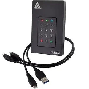 HDD Apricorn 2 TB USB Type-A to USB Type-C Aegis Fortress L3