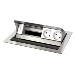 Outlet Box Type F Kindermann 7492000052 Stainless Steel White