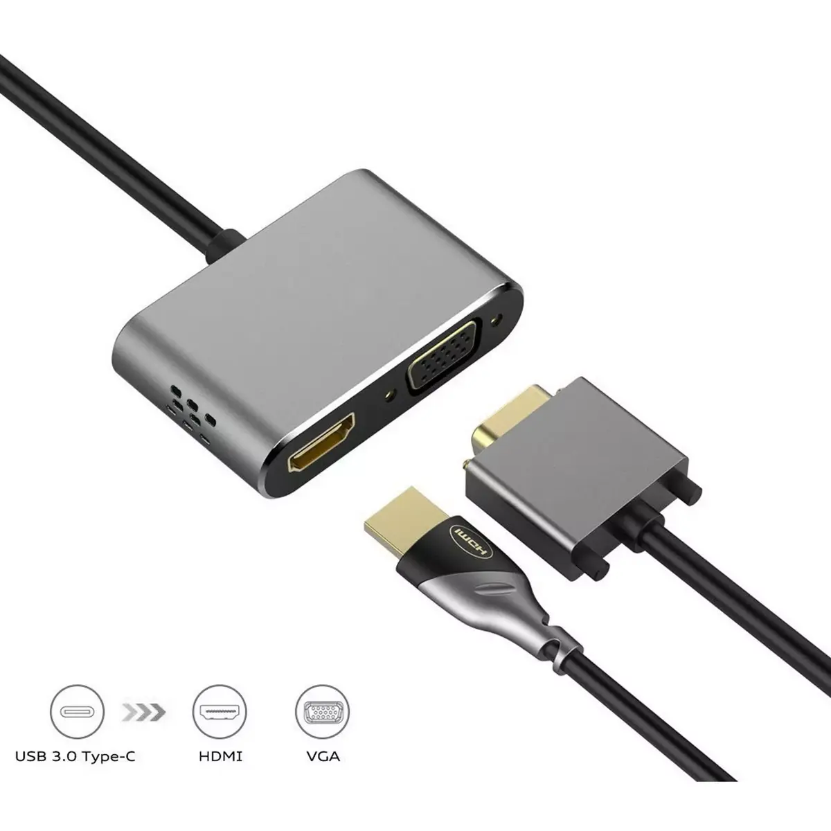 PLATINET USB-C на HDMI/VGA адаптер PMMA9832 Photo 4