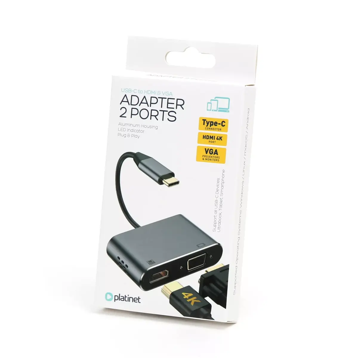 PLATINET USB-C на HDMI/VGA адаптер PMMA9832 Photo 6