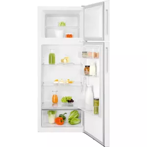 Brīvi stāvošs ledusskapis Electrolux LTB1AE24W0 — 206 l kopā, 165 l ledusskapis, 41 l saldētava, balts, LCD displejs, labā eņģe