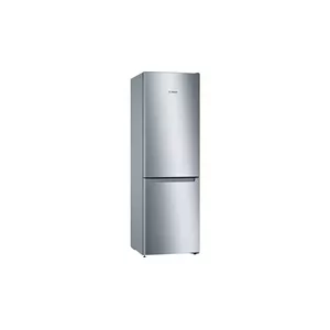 Brīvi stāvošs ledusskapis-ar-saldētāju Bosch Serie 2 KGN33NLEB, kopējā 282 L (ledusskapis 193 L NoFrost, saldētava 89 L), nerūsējošais tērauds, 1760×600×660 mm