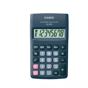 Casio HL-815L kalkulators Kabata Pamata kalkulators Melns
