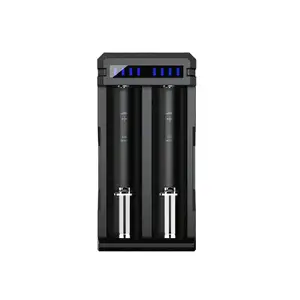 Battery charger XTAR SC2 Li-ion 18650 USB-C 2 slots, USB-C power, LED indicators, black