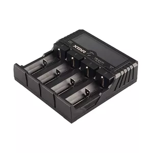 Battery charger XTAR DRAGON VP4 Plus — 4‑bay smart charger for Li‑Ion/NiMH/NiCd, LCD, 2 A output, AC/DC (12V) input