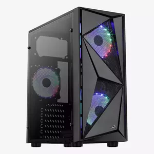 Aerocool Glider Cosmo-A-BK-v2 Midi Tower Melns