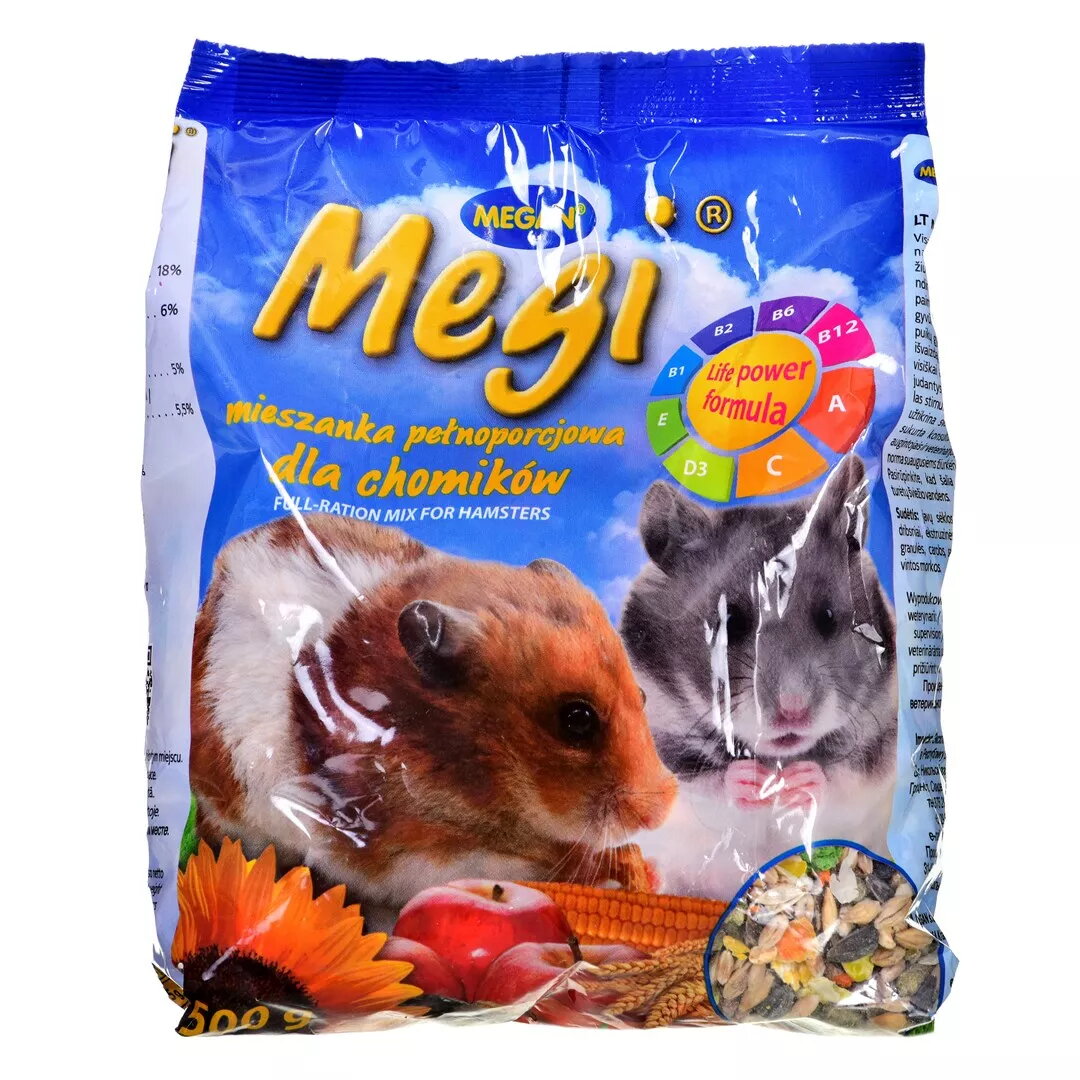 Barība jūrascūciņām/hamsteriem MEGAN Megi 500 g