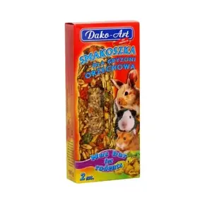 Dako-Art лакомство для мелких животных 100 г — вкус ореха для морской свинки, хомяка, кролика, коробка