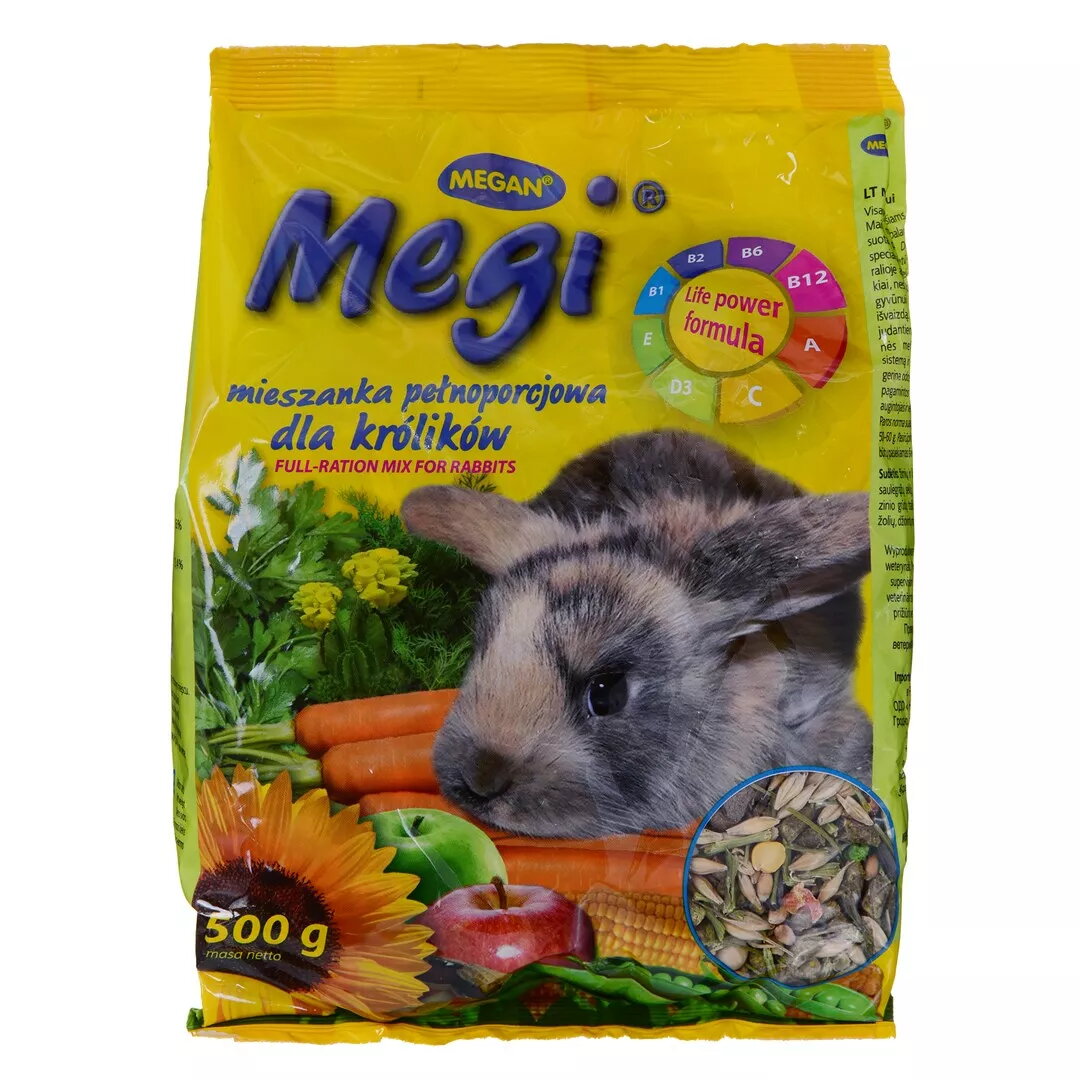 Augšbarība trusīšiem MEGAN Megi 500 g