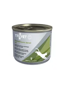 Wet cat food TROVET 200 g — for kittens and adult cats, horse flavor, easy-open can