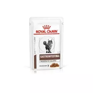 Влажный корм для кошек Royal Canin Gastrointestinal Moderate Calorie 12 х 85 г паучи, взрослым, мясной вкус, влажность 82,2%
