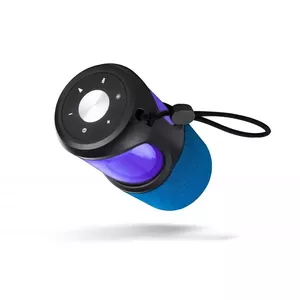 Stereo portable speaker Xblitz GLOW — 10 W, wireless, cylinder design, 2200 mAh battery, black/blue