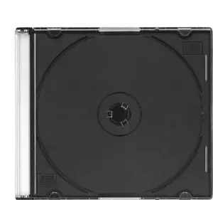 Slim CD box OMEGA 44843 — melns, plāns CD Futrālis vienam diskam