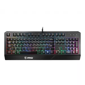 MSI Vigor GK20 tastatūra USB QWERTY Amerikāņu angļu valoda Melns