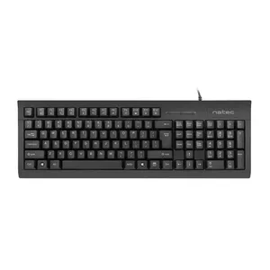 Wired full-size keyboard NATEC MORAY Home/Office USB QWERTY US International Black, 104 keys, numeric keypad