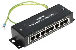 Сетевой защитный прибор hsk data AXON PoE Multi NET — 4 порта RJ45 для сети 10/100 Мбит/с, металлический корпус