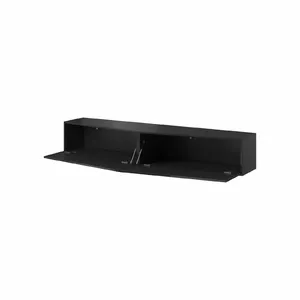 ТВ-тумба cama meble VIGO SLANT 180 см (2×90) черная/черный глянец