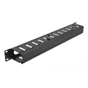 Cable management panel DeLOCK 19" 66550 black 1U