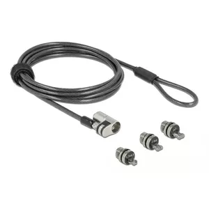 Cable Lock Navilock 20676 Black Silver 2m