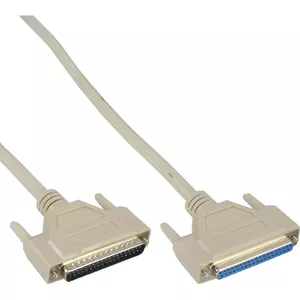 Serial extension cable InLine DB37 male/female grey 1m