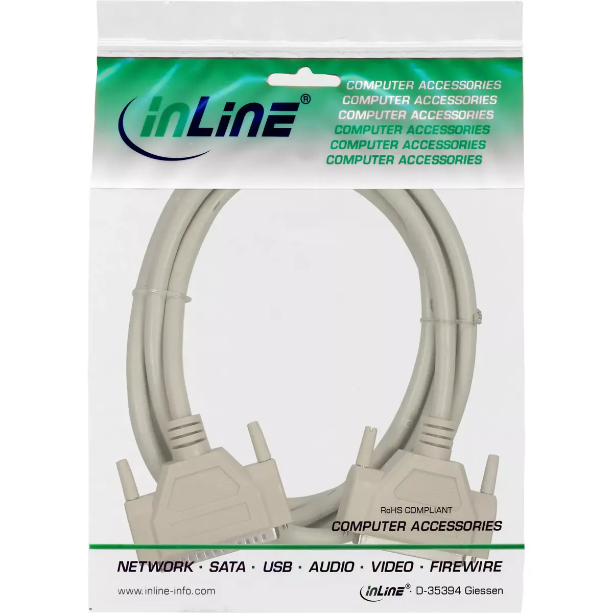 Serial extension cable InLine DB37 male/female Photo 2