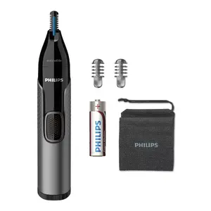 Nose trimmer Philips 3000 NT3650/16 — battery AA, stainless steel blades, wet & dry, 2 combs, waterproof