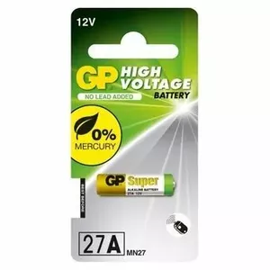 Alkaline 27A 12V battery GP — single piece