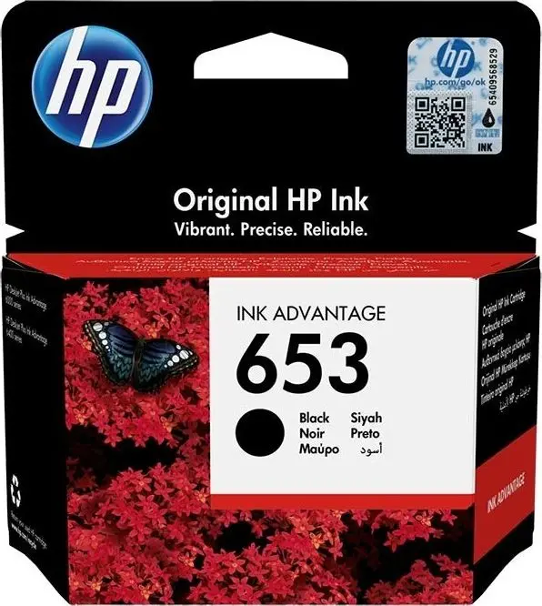 Kārtridžs HP Ink 3YM75AE 653 Melns