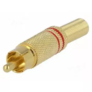 RCA vīrietis savienotājs 5 mm taisns lodēšanai, zīmols EB466719537