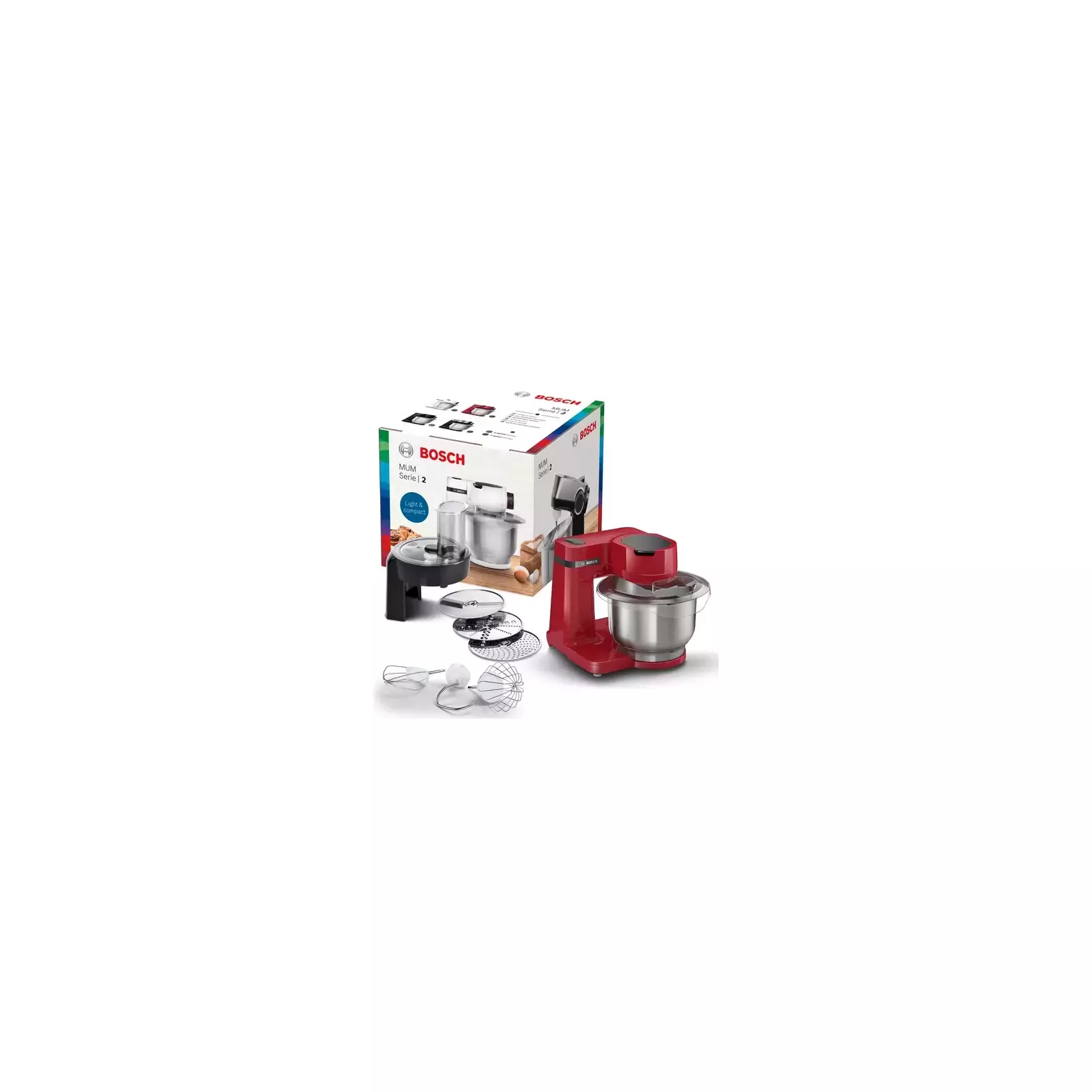 Bosch MUMS2ER01 Kitchen Machine Food Processor Dough Mixer Red 700w for sale  online