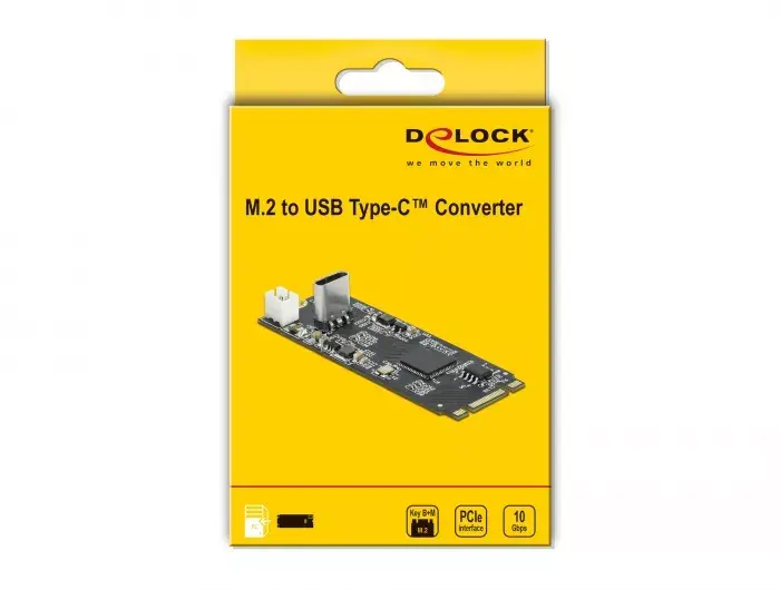 M.2 Key B+M vīriešu uz USB Type-C pārveidotājs, DeLOCK, 63174 Photo 3