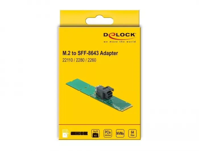 Adapteris M.2 Key M uz SFF-8643 NVMe DeLOCK 63145 Photo 3