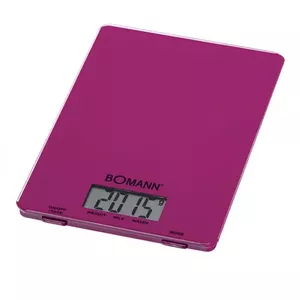 Electronic kitchen scale BOMANN KW 1515 CB — 5 kg capacity, 1 g accuracy, purple