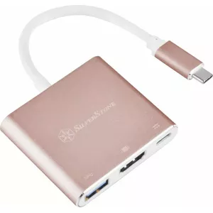 USB-C to HDMI Video Adapter SILVERSTONE EP08 (USB‑C 3.1, HDMI) Pink
