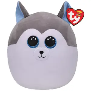 Plīša rotaļlieta Ty Squish a Boos Slush pelēki/balta husky, varonis Slush, no 3+