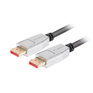 DisplayPort cable LANBERG CA-DPDP-20CU-0010-BK — DisplayPort to DisplayPort, 1 m, Black/Silver