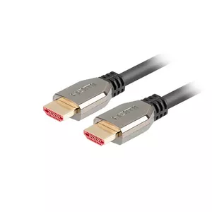 HDMI cable LANBERG CA-HDMI-30CU-0010-BK 1 m Type A male–male, HDMI 2.1, 48 Gbit/s, 240 Hz, ARC, Ethernet