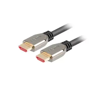 HDMI kabelis LANBERG CA-HDMI-30CU-0018-BK — HDMI 2.1, 1.8 m, 48 Gbit/s, 7680×4320, 240 Hz, ARC, Ethernet