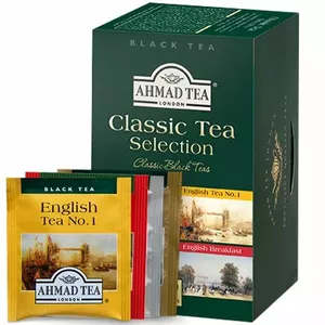 Black Tea Ahmad Classic Selection 20 bags 2 g each — loose tea bags, 40 g total