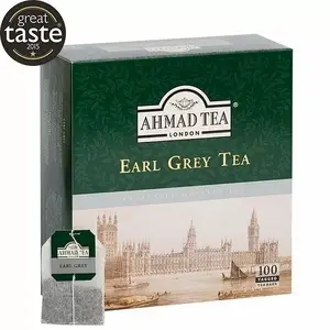 Tea bags Ahmad Earl Grey 100 x 2 g - black tea, bergamot-flavored