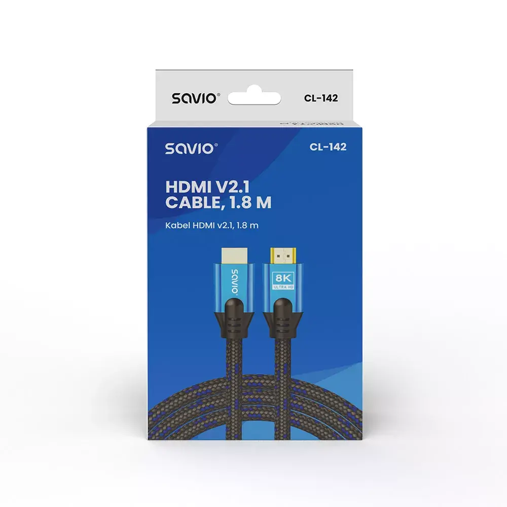 HDMI kabelis Savio CL-142 v2.1 1.8 m Photo 3